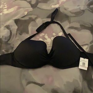Shade shore black 38 D halter bathing suit top